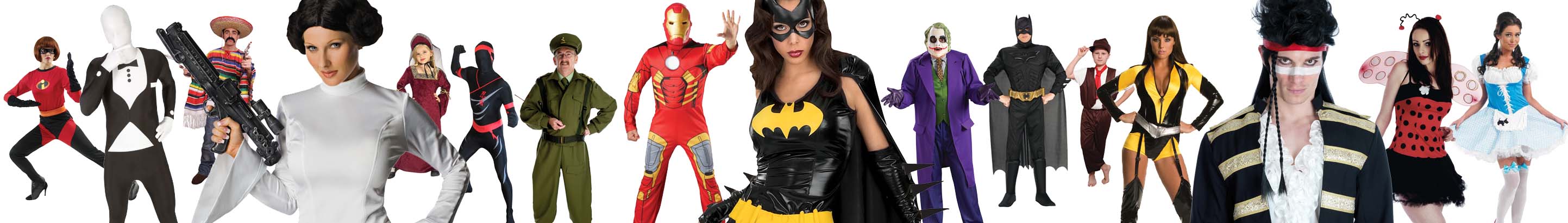 Mixed fancy dress costumes